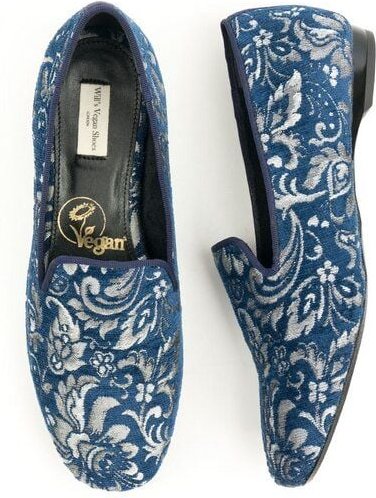 Will's Vegan Shop Loafer Jacquard Blumenmuster Damen