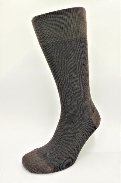 BLS Organic 2er Pack GOTS zertifiziert 98 % Bio-Baumwolle Zickzack-Muster Herren Socken