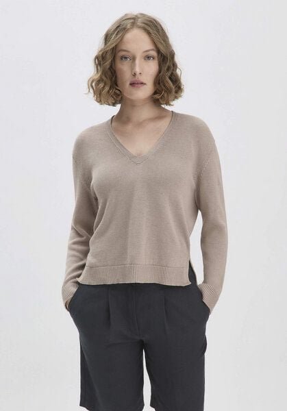 hessnatur Strick Pullover Relaxed aus Bio-Baumwolle mit edlem Leinen
