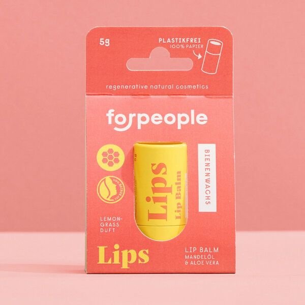 forpeople Bio Lippenbalsam mit Lemongras und Bienenwachs - Naturkosmetik