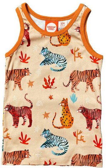 Thumbnail - Curious Stories Tanktop aus Bio-Baumwolle mit dem schönen Tiger-Print