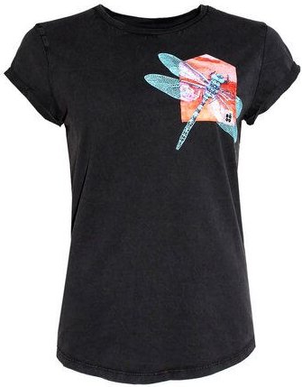 FÄDD Damen T-Shirt Rundhals aus Bio-Baumwolle "Drachenfliege BT" Schwarz