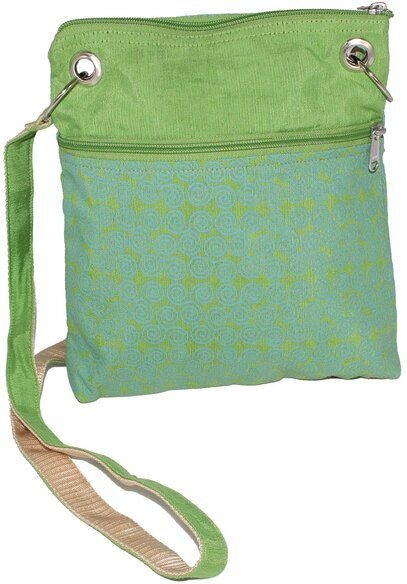 Schönes aus Indochina Umhängetasche KAMPOT grün