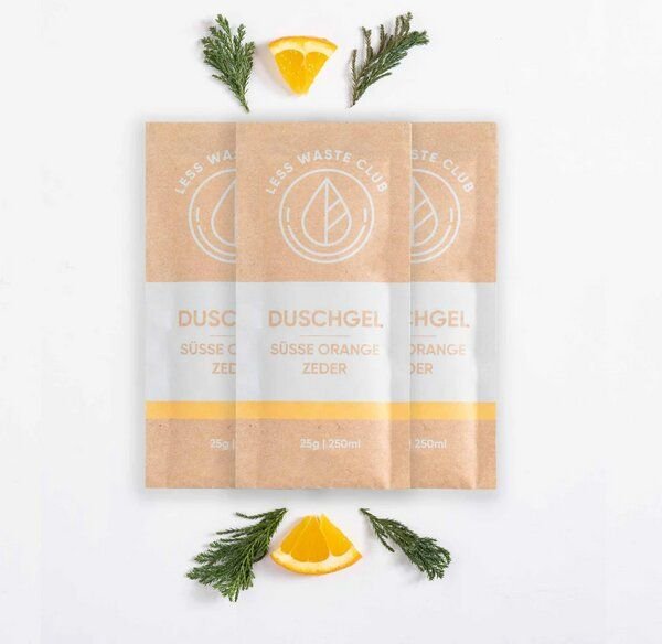 Less Waste Club Duschgel vegan, natürliche Inhalte, ohne Mikroplastik zum Anmischen