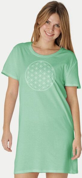 Peaces.bio - handbedruckte Biomode Longshirt Die Blume des Lebens