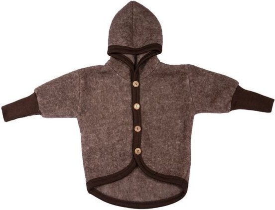 Cosilana Baby Fleece-Jacke mit Kapuze kbT Wolle Bio Baumwolle