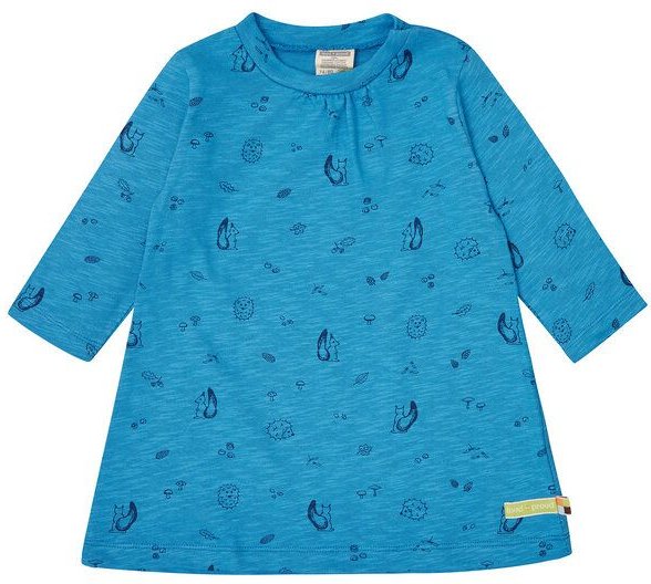 loud + proud Babys & Kinder Kleid Slub Jersey mit Druck, GOTS-zertifiziert