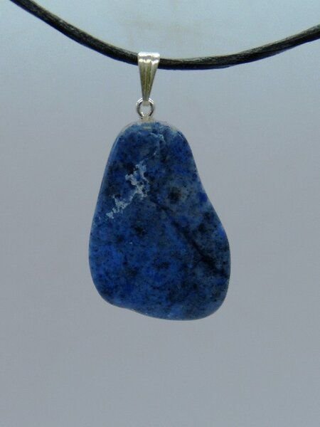 OneWorldMinerals Dumortierit, Edelstein - Schmuckanhänger, mit Silberöse