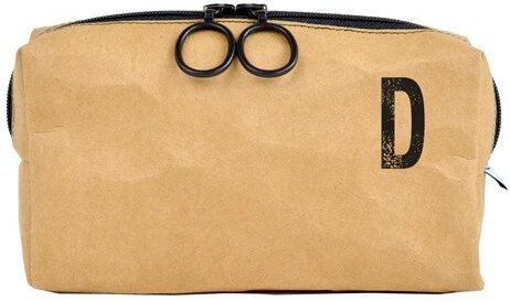 renna deluxe Waschtasche und Kosmetiktasche mit Monogramm, vegan, BRAUN