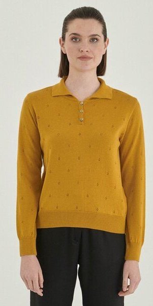 ORGANICATION Polokragenpullover aus Bio-Baumwolle