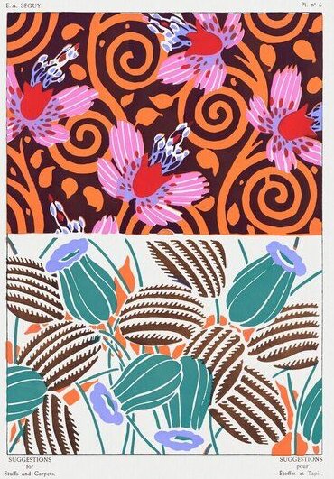 Photocircle Poster / Leinwandbild - E. A. Séguy: Blumenmuster 3