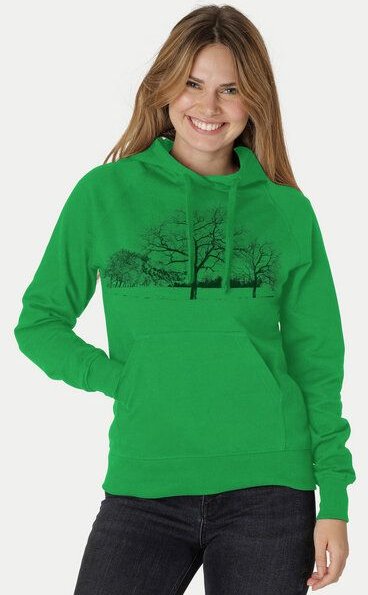 Peaces.bio - handbedruckte Biomode Damen Hoodie Landscape