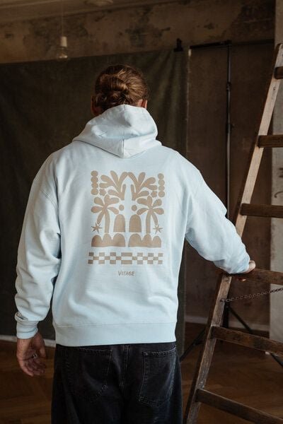 Kultgut Artdesign- Biofair- Vintagelook Kapuzenpullover / Voyage