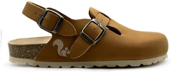 Vegane thies ® Eco Bio Backstrap Clogs aus rec. PET mit Kork-Tieffussbett