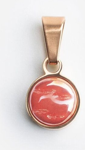 ALEXASCHA Kettenanhänger aus Glas | Mix & Match Charms | Roségold