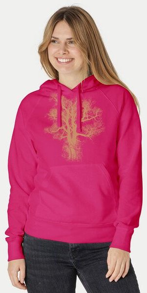 Peaces.bio - handbedruckte Biomode Bio-Damen-Kapuzensweater Chestnut