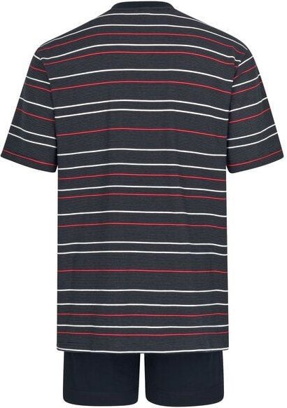 Ammann Herren Schlafanzug kurz V-Ausschnitt aus Bio-Baumwolle