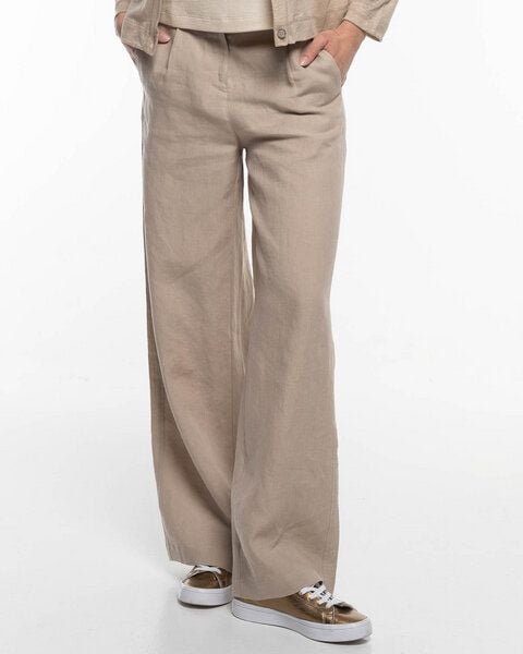 Alma & Lovis Trendige Marlenehose aus reinem Leinen | Leinen Marlene