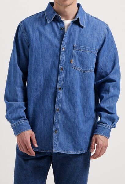 MUD Jeans Chris Denim Shirt - Medium Stone