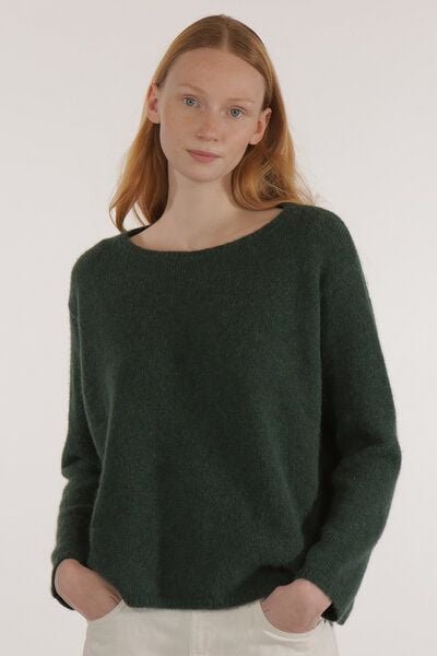 Thumbnail - Les Racines Du Ciel Alpaka Pullover - Aurore Wide Sweater