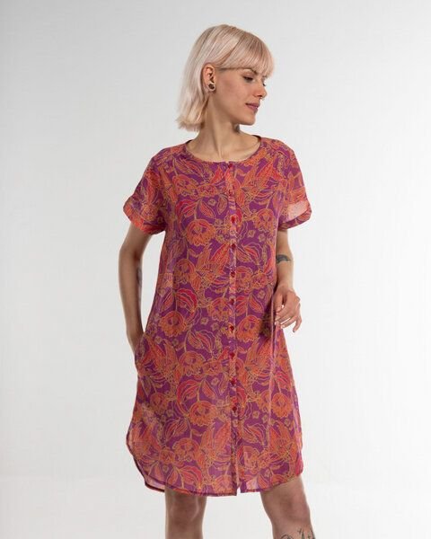 Thumbnail - Alma & Lovis Print-Blusenkleid aus feinem Bio-Baumwoll-Batist | Phoenix Jumper
