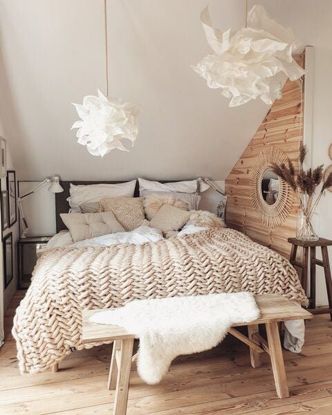 PANAPUFA Chunky Wolldecke 100% Wolle