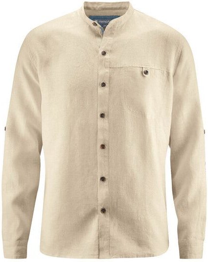 Thumbnail - HempAge Stehkragen Freizeithemd aus 100% Hanf