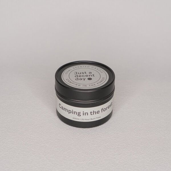 Just a decent day Duftkerze in Metalldose - Camping in the forrest - handmade