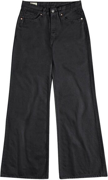 Kings Of Indigo JANE Mid rise Flare Holo Black Used