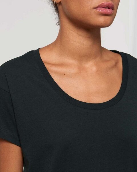 YTWOO Locker geschnittenes Damen T-Shirt aus Bio Baumwolle