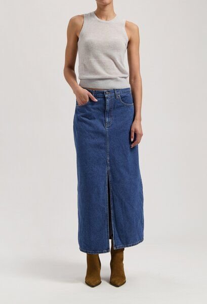 MUD Jeans Damen Rock "Lena Long Skirt - Medium Stone"