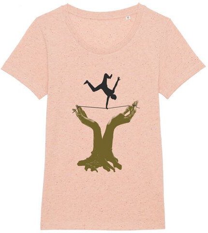 Spangeltangel T-Shirt "Slackline", Sport, Hobby, bedruckt, Siebdruck, für Frauen