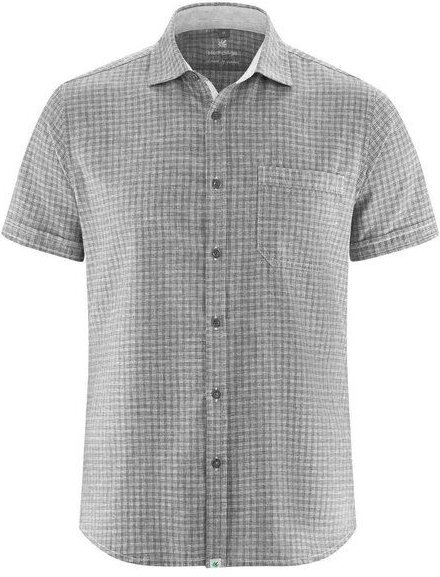 HempAge Kariertes Kurzarmhemd Hanf/Biobaumwolle