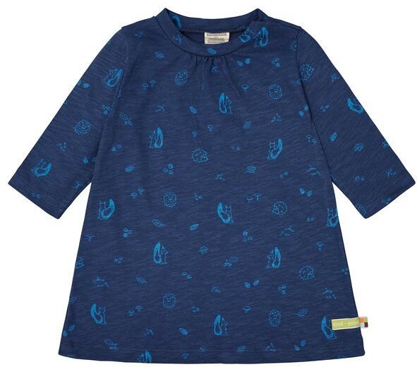 loud + proud Babys & Kinder Kleid Slub Jersey mit Druck, GOTS-zertifiziert