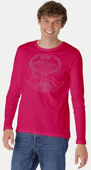 Peaces.bio - handbedruckte Biomode Bio-Herren-Langarmshirt "Weltenesche"