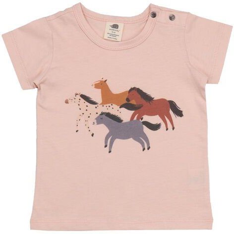 Thumbnail - Bio-Baby T-Shirt Rosa Pferde - Walkiddy - Nachhaltige Bio-Baumwolle, bequem und umweltfreundlich. Perfekt für Kleinkinde...
