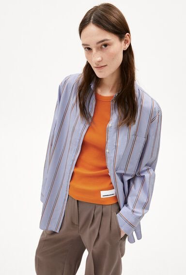 ARMEDANGELS HALIAA STRIPED Damen Bluse aus Bio-Baumwolle
