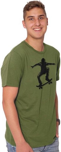 HANDGEDRUCKT "Skater" Männer T-Shirt von EarthPositive