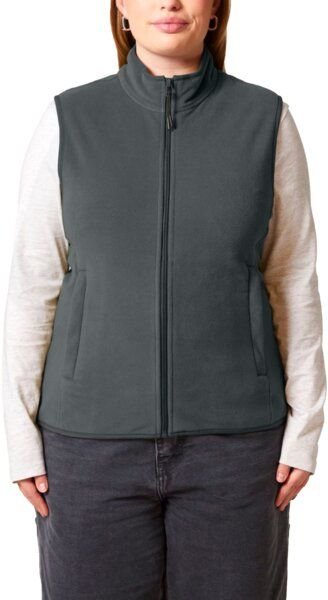 YTWOO Damen ärmellose Fleecejacke enganliegend aus 100% recyceltem Polyester