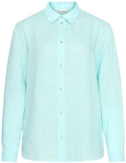 KnowledgeCotton Apparel Lockeres Leinenhemd mit langen Ärmeln - Bio-Leinen GOTS/Vegan