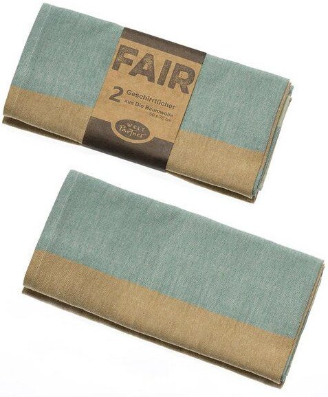 Geschirrtücher aus Bio-Baumwolle, 2er-Set von weltPartner