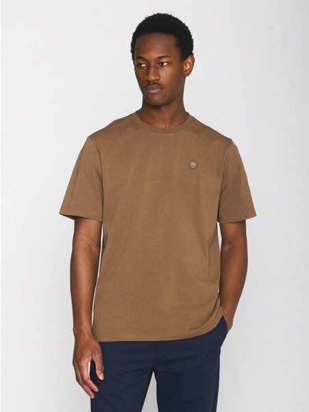 KnowledgeCotton Apparel T-Shirt LOKE Badge aus Bio-Baumwolle - ROC/GOTS/Vegan