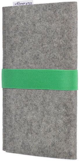 flat design by Mareike Kriesten Handyhülle AVEIRO für Gigaset - 100% Wollfilz - grau