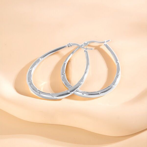 ROUND Ohrringe Creolen ca. 40mm x 50mm von Elektropulli