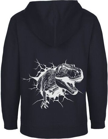 HANDGEDRUCKT Unisex Kinder Zip Up Hoody "Tyrannosaurus"