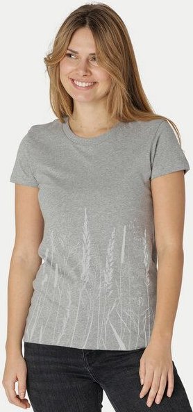 Peaces.bio - handbedruckte Biomode Damen Fit T-Shirt Gräservielfalt