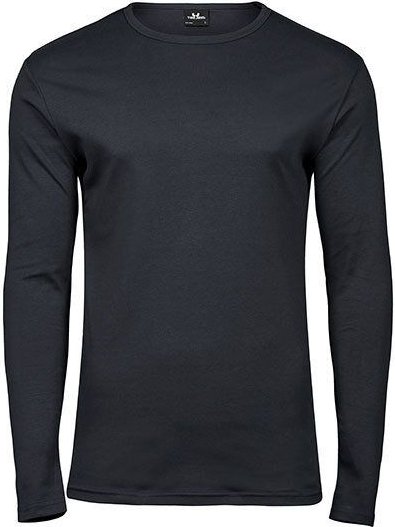 TeeJays Herren Langarm Shirt Taillierter Schnitt geschnitten Rundhals Bio - Baumwolle bis 3XL