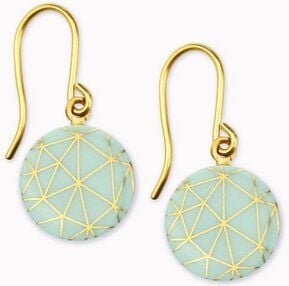 lille mus Porzellan-Ohrhänger GEO Porzellanschmuck