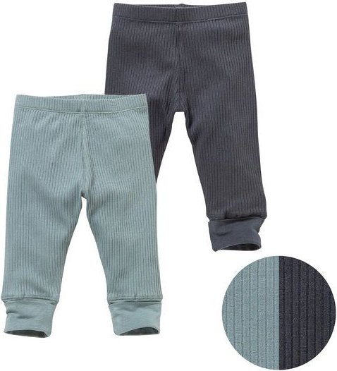 People Wear Organic Mitwachsende Leggings, uni basic, 2er-Pack, aus Baumwolle (Bio)