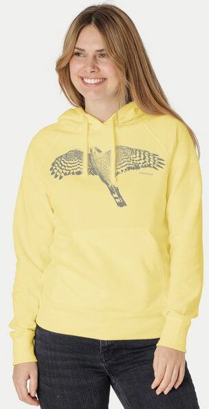 Thumbnail - Peaces.bio - handbedruckte Biomode Bio-Hoodie Sperber Damen